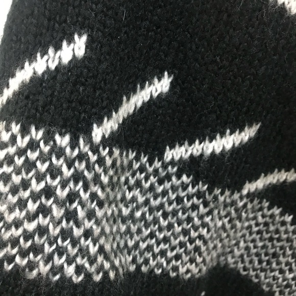 Ecote Black and White Sweater Poncho - Picture 7 of 8